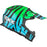 CKX TX019Y ZOO HELMET   in Glossy Blue/green