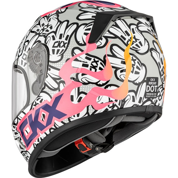CKX RR24Y PEACE HELMET in Glossy White