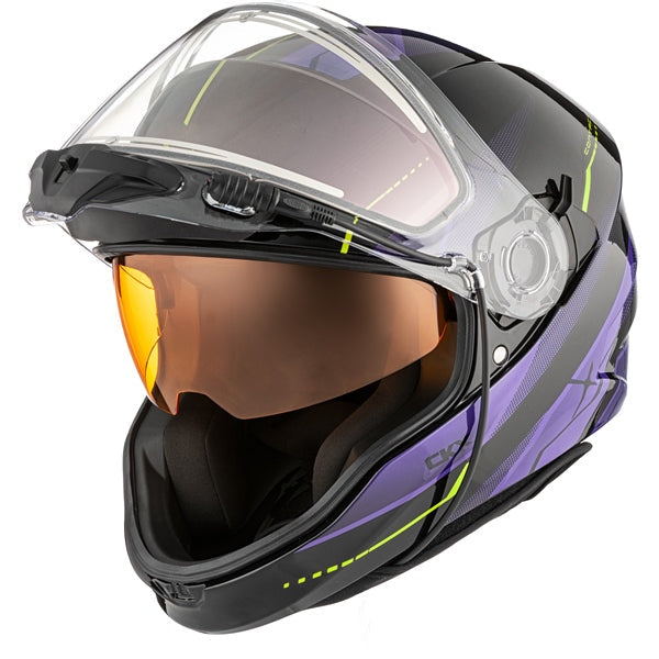 CKX Contact Free-face helmets - Winter 2027 Limited Edition in Glossy Purple - Photochromic Electric Double Lens