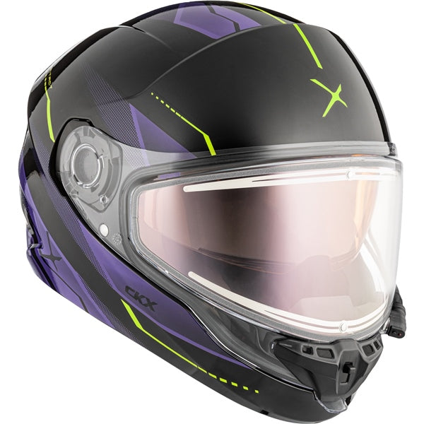 CKX Contact Free-face helmets - Winter 2027 Limited Edition in Glossy Purple - Photochromic Electric Double Lens