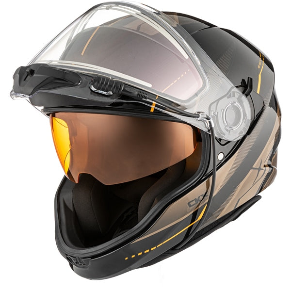 CKX CONTACT ARTIK HELMET ELECTRIC DOUBLE LENS in Glossy Brown/Orange