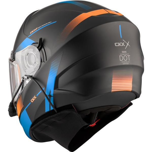 CKX CONTACT EDGE HELMET ELECTRIC DOUBLE LENS in Matte Blue/Orange