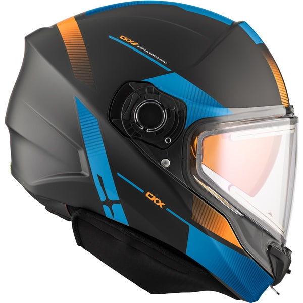 CKX CONTACT EDGE HELMET ELECTRIC DOUBLE LENS in Matte Blue/Orange