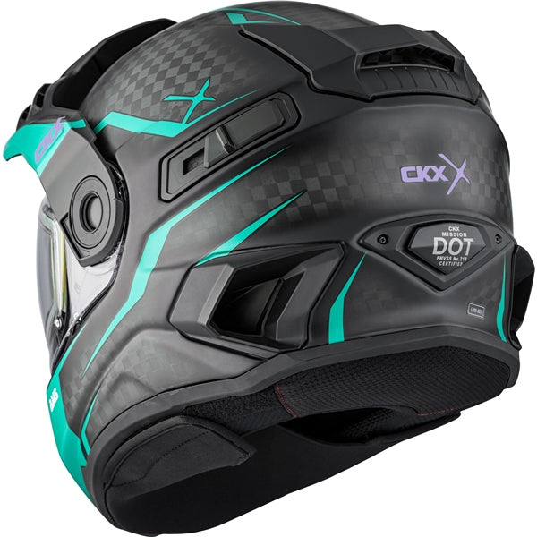 CKX MISSION AMS CARBON FURY HELMET in Matte Turquoise