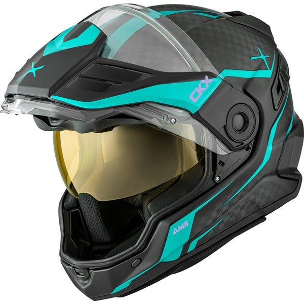 CKX MISSION AMS CARBON FURY HELMET in Matte Turquoise