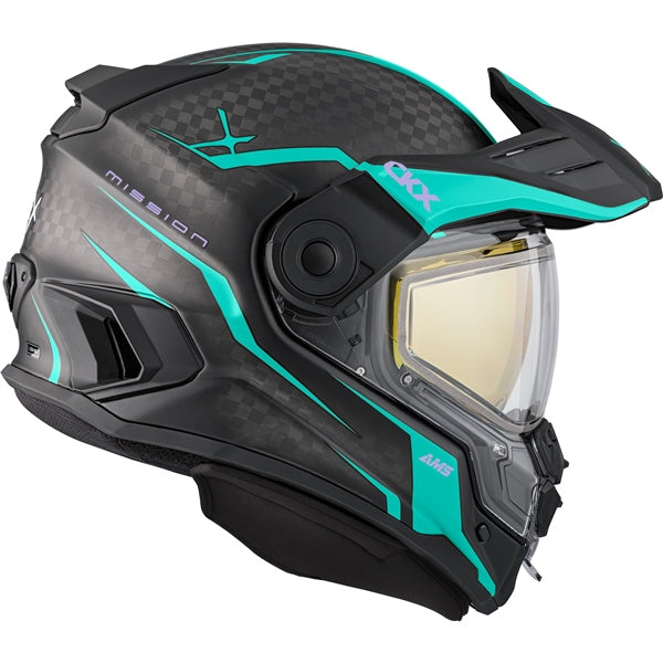 CKX MISSION AMS CARBON FURY HELMET in Matte Turquoise