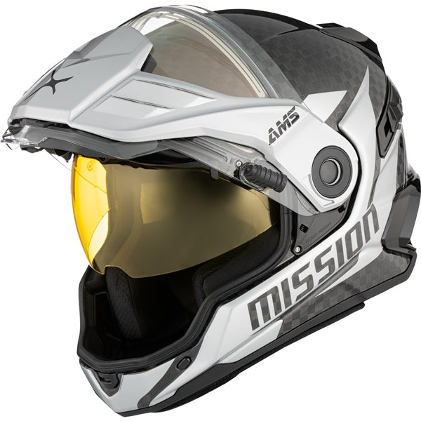 CKX Mission AMS Alaska Free-face Helmet in Glossy Silver