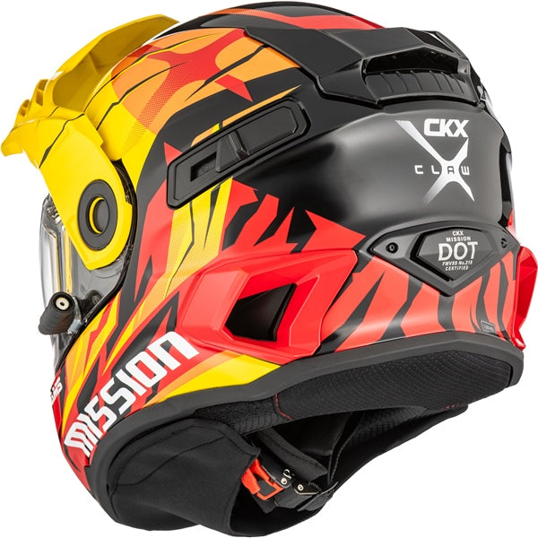 CKX MISSION AMS CLAW HELMET in Glossy Yellow/Orange/Red
