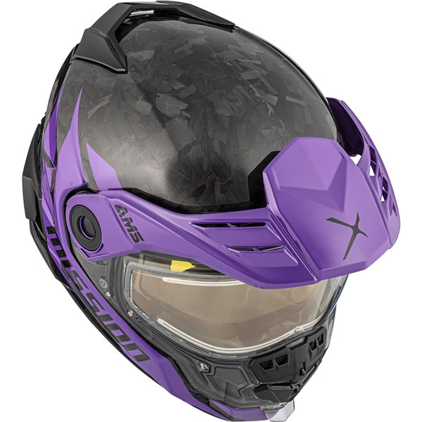 CKX Mission AMS Free-face helmets - Winter 2027 Limited Edition in Glossy Purple - Photochromic Electric Double Lens