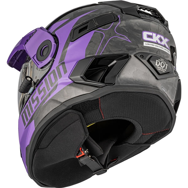 CKX Mission AMS Free-face helmets - Winter 2027 Limited Edition in Glossy Purple - Photochromic Electric Double Lens