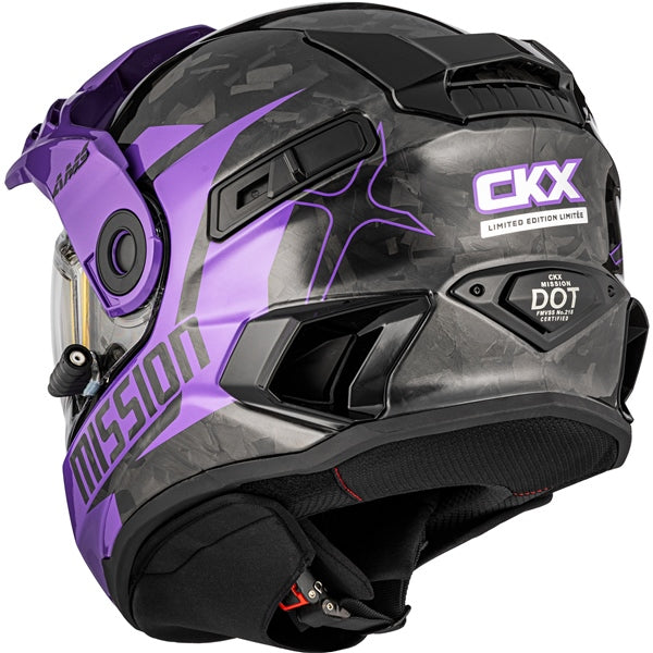 CKX Mission AMS Free-face helmets - Winter 2027 Limited Edition in Glossy Purple - Photochromic Electric Double Lens