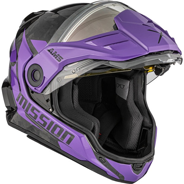CKX Mission AMS Free-face helmets - Winter 2027 Limited Edition in Glossy Purple - Photochromic Electric Double Lens
