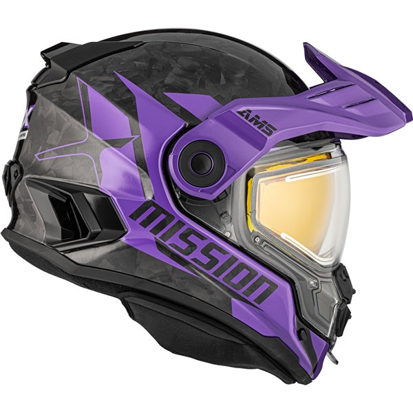 CKX Mission AMS Free-face helmets - Winter 2027 Limited Edition in Glossy Purple - Photochromic Electric Double Lens