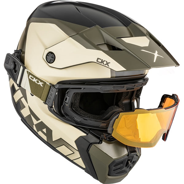 CKX Titan AMS Nunavut Helmet - Double Lens in Matte Beige/Green