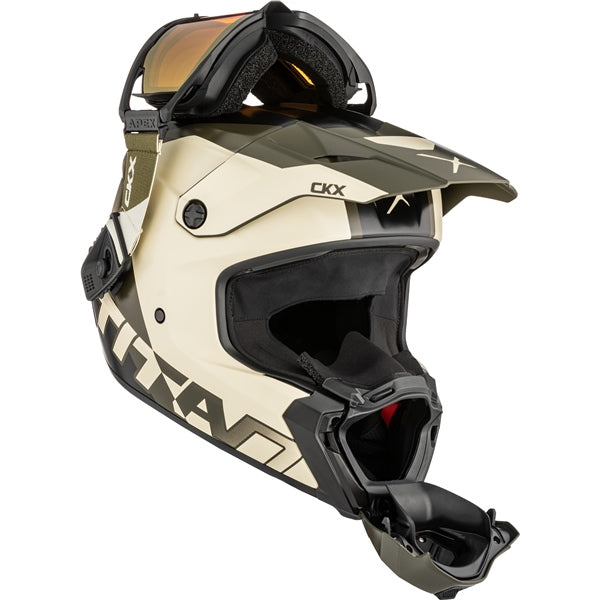 CKX Titan AMS Nunavut Helmet - Double Lens in Matte Beige/Green
