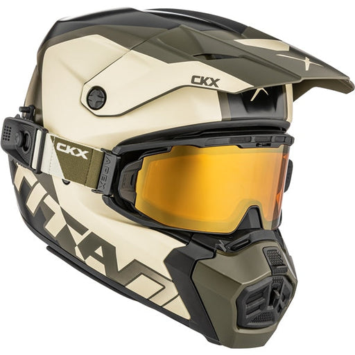 CKX Titan AMS Nunavut Helmet - Double Lens in Matte Beige/Green