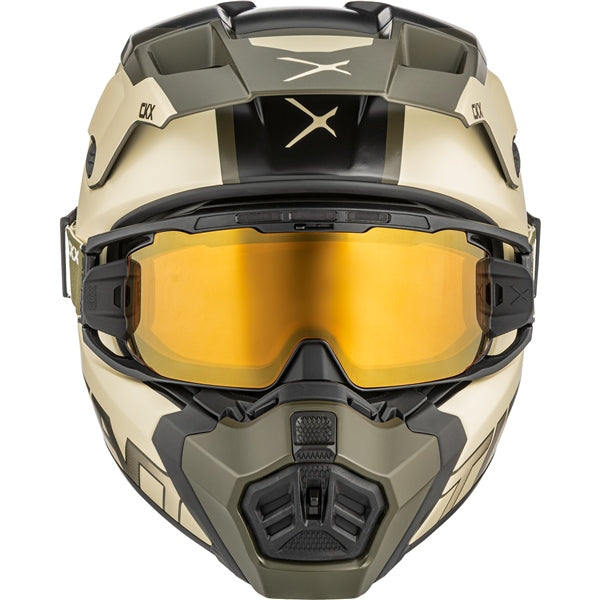 CKX Titan AMS Nunavut Helmet - Double Lens in Matte Beige/Green