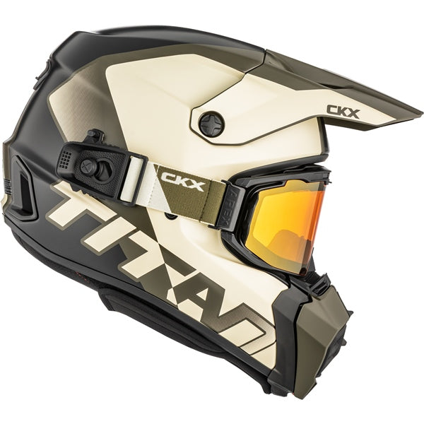 CKX Titan AMS Nunavut Helmet - Double Lens in Matte Beige/Green