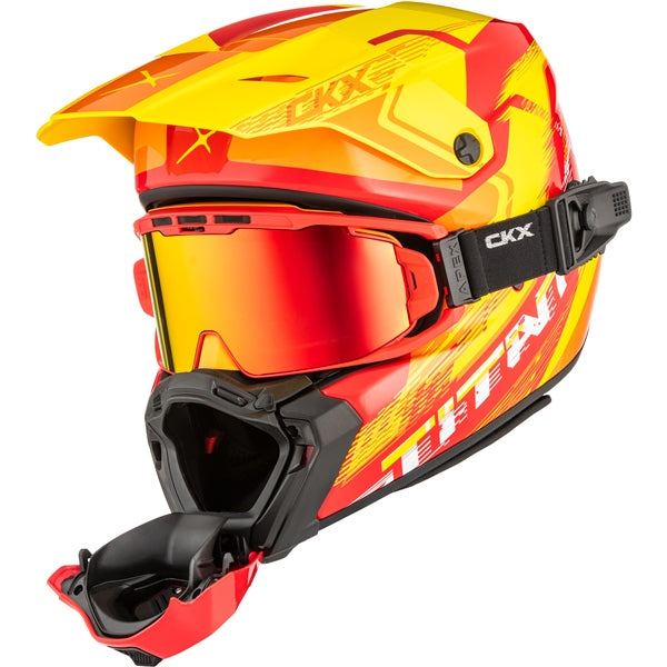 CKX Titan AMS Concordia Helmet in Glossy Red/ORange/Yellow
