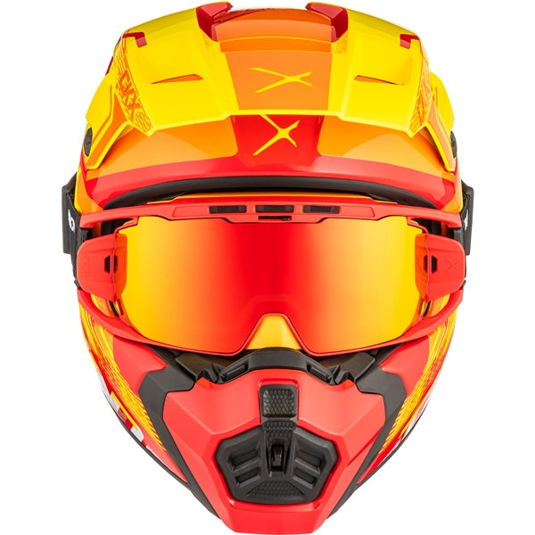 CKX Titan AMS Concordia Helmet in Glossy Red/ORange/Yellow