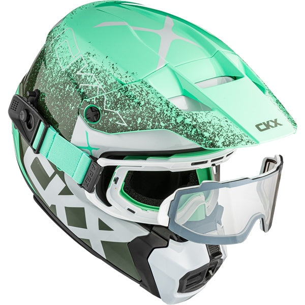 CKX Titan AMS Vaneer Helmet - Double Lens in Glossy Green