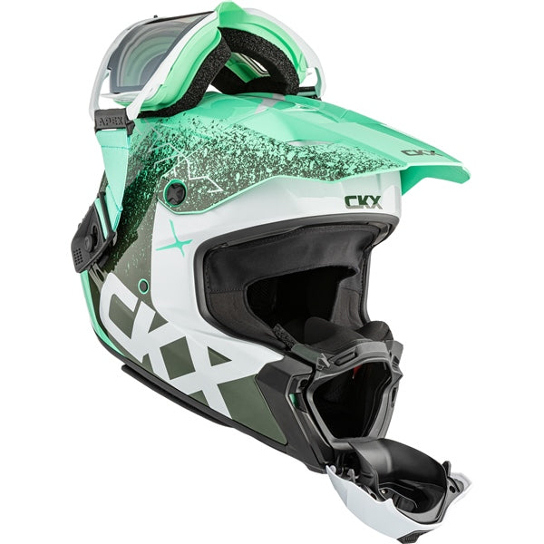 CKX Titan AMS Vaneer Helmet - Double Lens in Glossy Green
