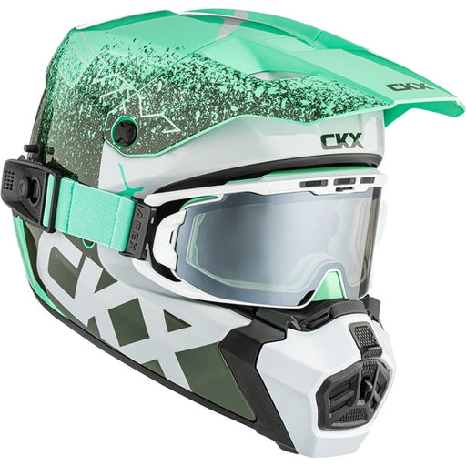 CKX Titan AMS Vaneer Helmet - Double Lens in Glossy Green