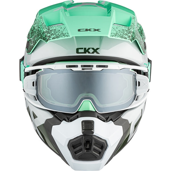 CKX Titan AMS Vaneer Helmet - Double Lens in Glossy Green