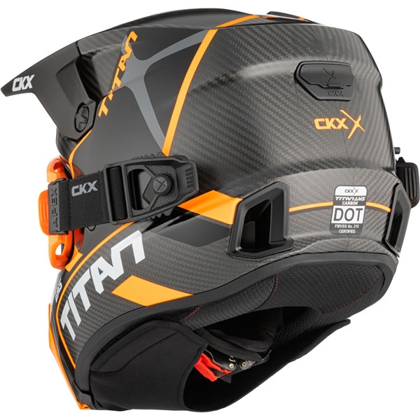 CKX Titan AMS Conrod Off-Road Helmets 2026 in Matte Orange - Double Lens