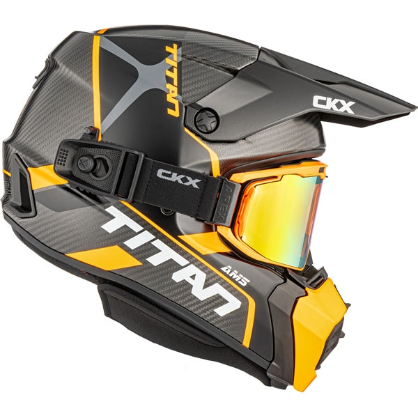 CKX Titan AMS Conrod Off-Road Helmets 2026 in Matte Orange - Double Lens