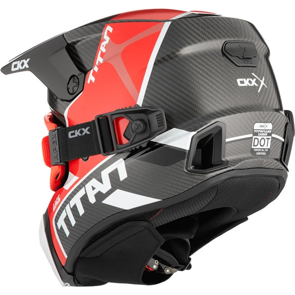 CKX Titan AMS Conrod Off-Road Helmets 2026 in Matte Red - Double Lens