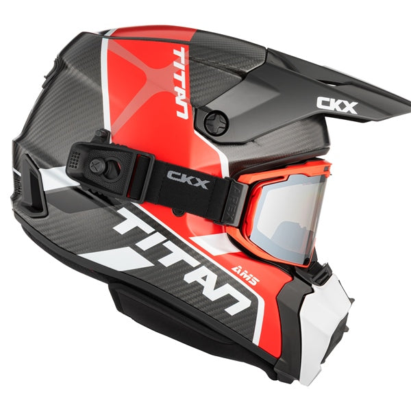 CKX Titan AMS Conrod Off-Road Helmets 2026 in Matte Red - Double Lens