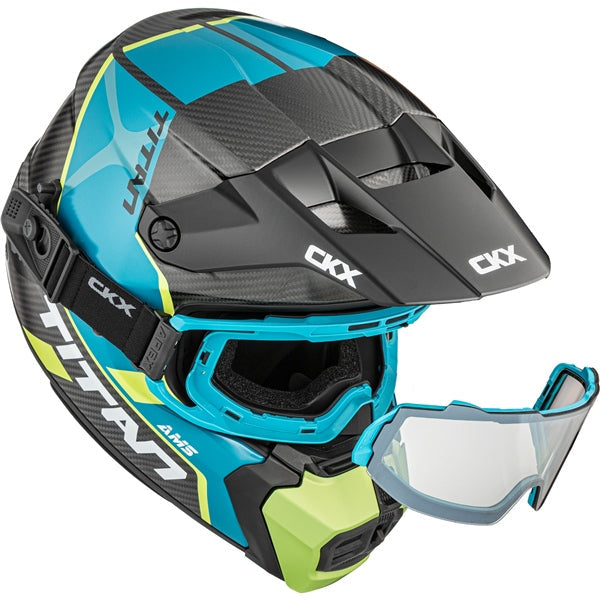 CKX Titan AMS Conrod Off-Road Helmets 2026 in Matte Green - Double Lens