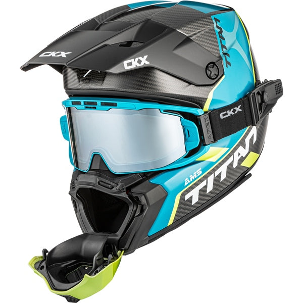 CKX Titan AMS Conrod Off-Road Helmets 2026 in Matte Green - Double Lens
