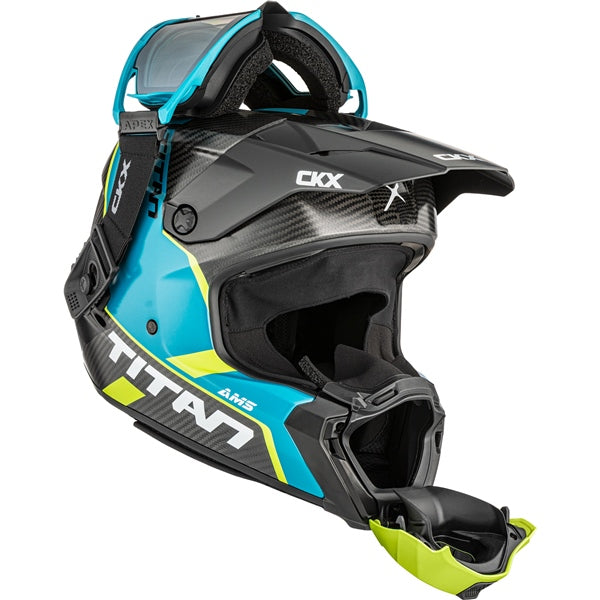 CKX Titan AMS Conrod Off-Road Helmets 2026 in Matte Green - Double Lens