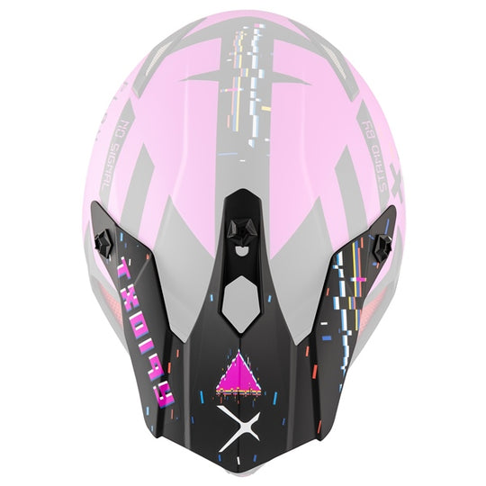 CKX TX019Y ERROR HELMET - REPLACEMENT PEAK in Matte Turquoise/pink