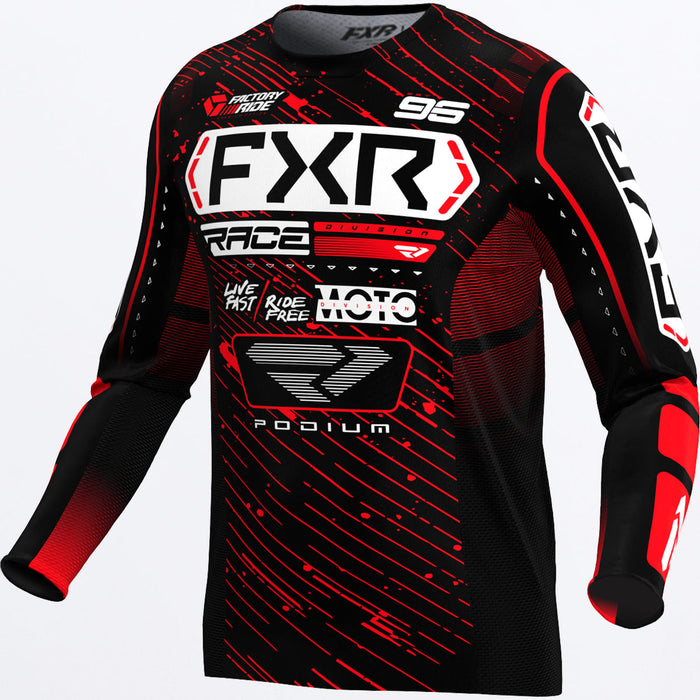 FXR PODIUM JERSEY 2025 in Black/Red