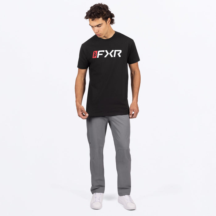 FXR MITERED PREMIUM T-SHIRT in Black/Red