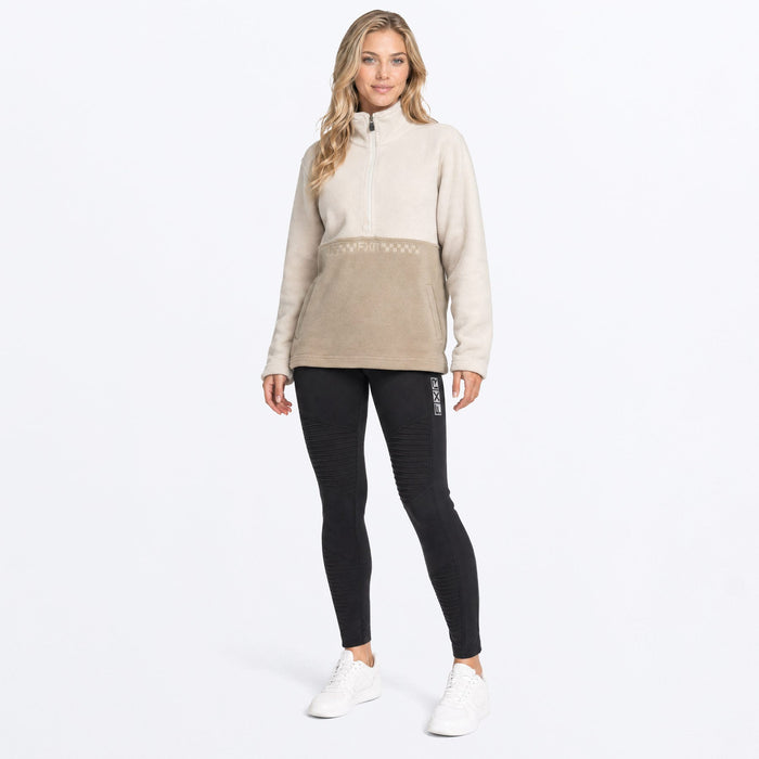 FXR WOMEN'S ASPEN 1/4 ZIP FLEECE in Sand/Stone