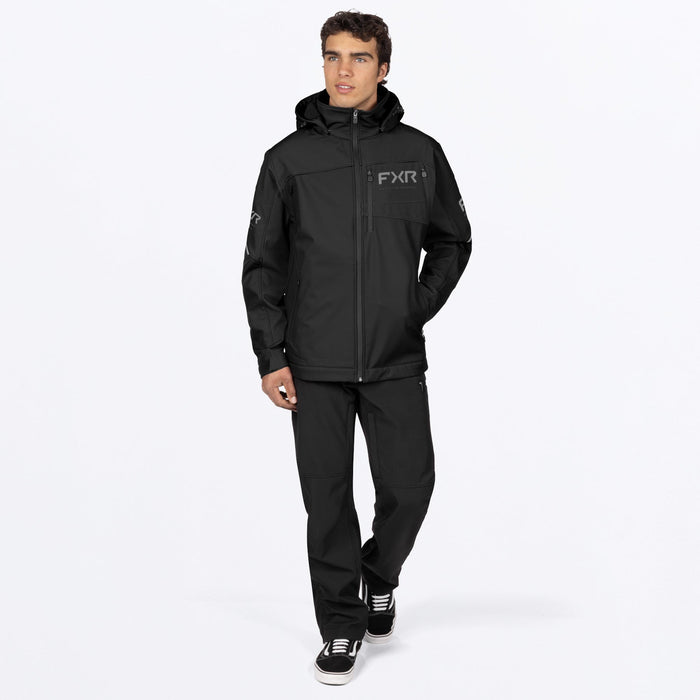 FXR ASCEND SOFTSHELL JACKET in Black/Grey