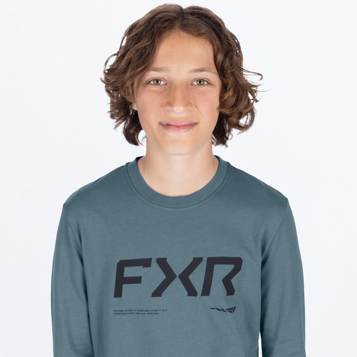FXR YOUTH HYDROGEN PREMIUM LONGSLEEVE 2025 - Steel