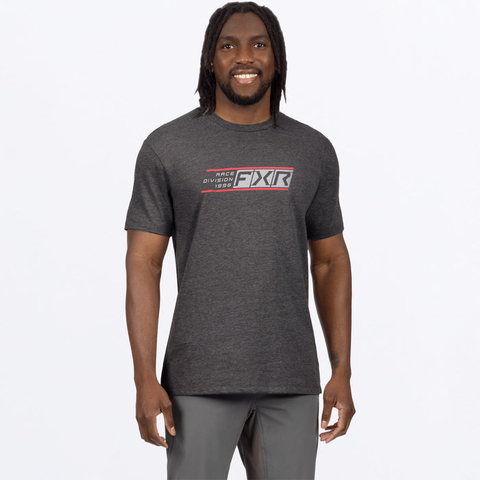 FXR RUSH PREMIUM T-SHIRT in Char Heather/Red