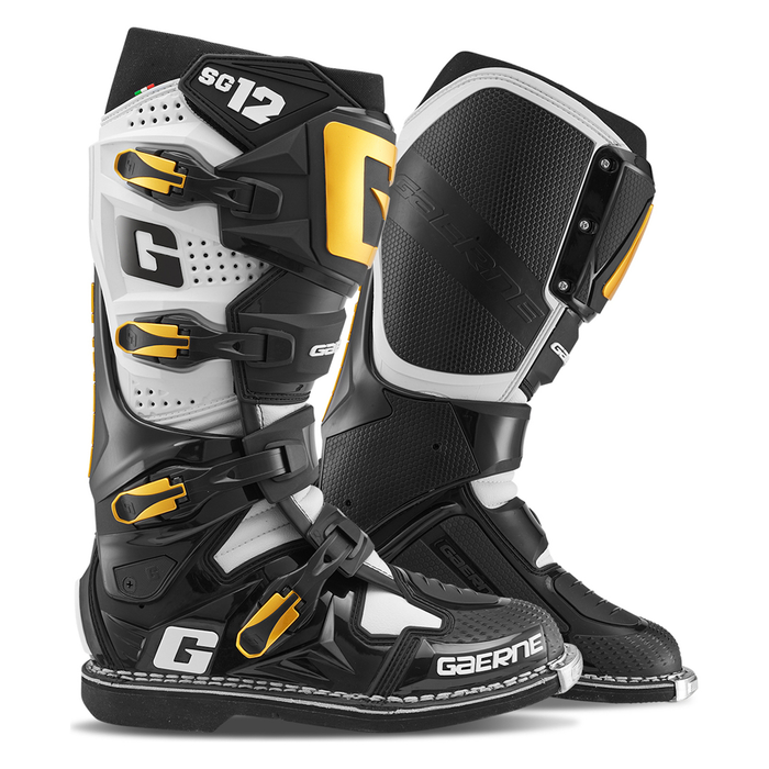 Gaerne SG-12 MX Boots 20253 in Luxe (Black/White/Gold)