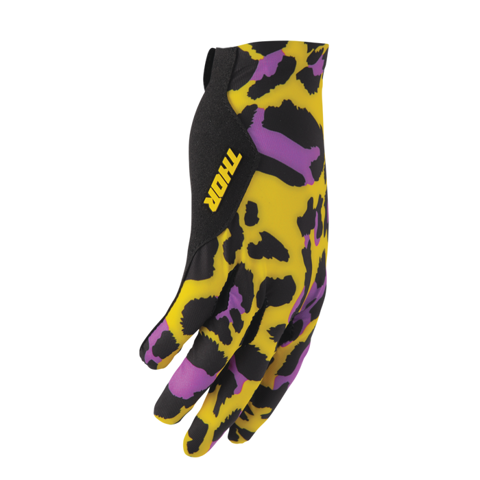 THOR SPORTMODE CHEETAH GLOVES 2026 in Yellow/Purple