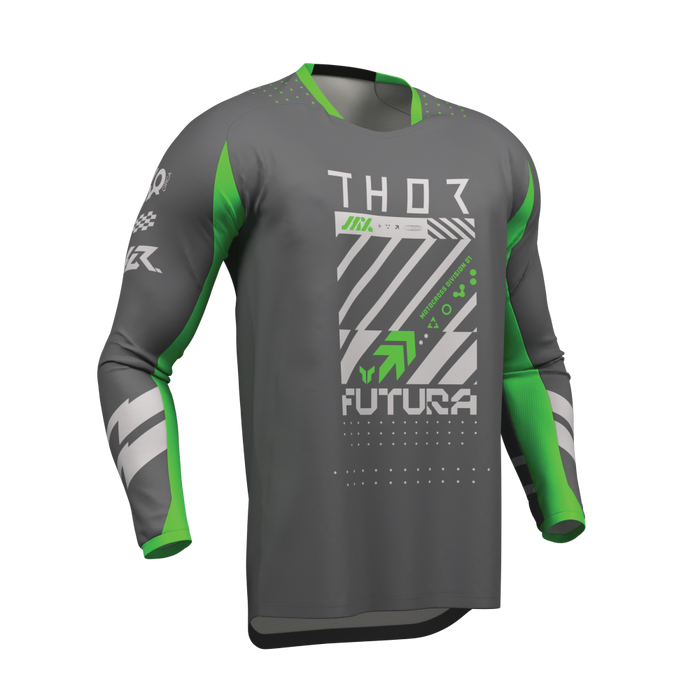 THOR LAUNCHMODE FUTURA JERSEY 2026 in Charcoal/Green