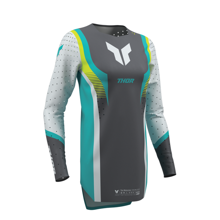 THOR SPORTMODE VELOCITY WOMEN'S JERSEY 2026 in Gray/Aqua