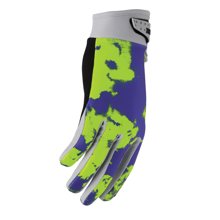 THOR YOUTH LAUNCHMODE BLEACH GLOVES 2026 in Gray/Acid