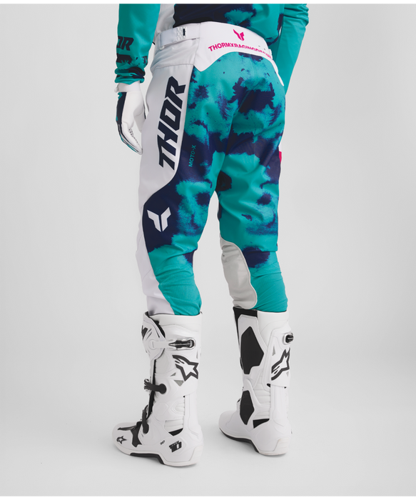 THOR LAUNCHMODE BLEACH PANTS 2026 in White/Aqua