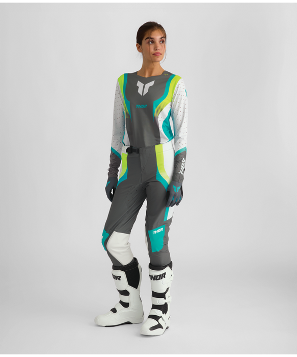 THOR SPORTMODE VELOCITY WOMEN'S JERSEY 2026 in Gray/Aqua