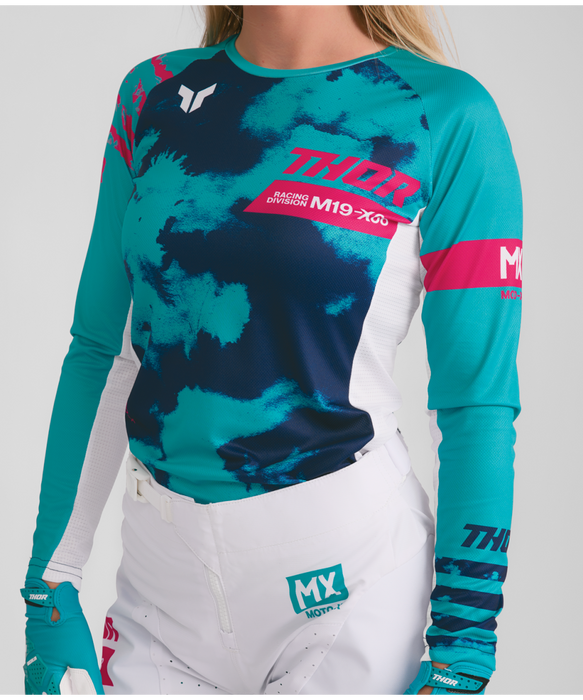 THOR LAUNCHMODE BLEACH WOMEN'S JERSEY 2026 in White/Aqua